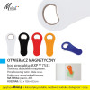 OTWIERACZ DO BUTELEK, kod produktu: AXP V 7533, niska cena. Produkt wykonany z materiałów: plastic ABS. Dostępny w kolorach: biały(02), czerwony(05), pomarańczowy(07), czarny(03) i granatowy(04). Rozmiar produktu: 5,5 x 10,6 x 0,5cm. Na produkcie wykonujemy dowolny nadruk reklamowy w polu około 20x40mm. Cena orientacyjna bez kosztów nadruku: 2,28zł/szt netto. Zapraszamy! #molaireklama