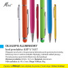 DŁUGOPIS ALUMINIOWY, kod produktu: AXP V 1637. Długopis touch pen z dopasowaną kolorystycznie gumową końcówką. Kolorowy trzon i srebrne dodatki. Wydajny, niebieski wkład piszący. Ponadczasowy upominek reklamowy dla każdego! Wymiar produktu: Ø 0,8 x 13,5 cm. Materiał: aluminium. Waga 1000szt: 8kg. Dostępny w różnych wersjach kolorystycznych. Na produkcie wykonujemy dowolne znakowanie reklamowe (w polu około 40x5mm). Cena orientacyjna bez kosztów nadruku: 1,39zł/szt. netto. Zapraszamy! www.molai.pl #molaireklama