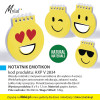 NOTATNIK EMOTIKON, kod produktu: AXP V 2834. Wesoły notatnik z motywem emotikona (do wyboru 4 wzory). Wielofunkcyjne zastosowanie: edukacyja, zabawa i nauka. Lekki, mały i poręczny. Ponadczasowy upominek dla dzieci! Wymiar produktu: 8 x 9 x 1,1cm. Materiał: papier, karton. Waga 500szt: 12kg. Na produkcie wykonujemy dowolne znakowanie reklamowe (w polu około 30x30mm). Cena orientacyjna bez kosztów nadruku: 3,46zł/szt. netto. Zapraszamy! www.molai.pl #molaireklama