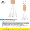 BRELOK Z KABLAMI (CLAUER), kod produktu: MO9888. Bambusowy brelok z kablami do ładowania (USB, Micro-B i typ C). Praktyczny wielofunkcyjny gadżet który łączy ekologię z technologią. Kompaktowy i lekki, idealny do przypięcia do kluczy Rozmiar produktu: 12,5x2,7x0,8cm. Materiał główny: bambus. Waga 250szt: 7kg. Na produkcie wykonujemy dowolne znakowanie reklamowe (w polu około 40x20mm). Cena orientacyjna bez kosztów nadruku: 17,21zł/szt. netto. Zapraszamy! www.molai.pl #molaireklama 