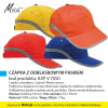 CZAPKA Z ODBLASKOWYM PASKIEM, kod produktu: AXP V 7050. Czapka z daszkiem, 5 paneli. Model unisex. Praktyczne zapięcie na rzep dostosuje czapkę do wielkości głowy użytkownika. Odblaskowy pasek w wykończeniu produktu. Wymiar: średnica 18,5cm. Materiał: 100% cotton. Waga 300szt: 17kg. Dostępna w trzech wersjach kolorystycznych: żółta (08), czerwona (05), granatowa (04). Na produkcie wykonujemy dowolne znakowanie reklamowe (w polu około 35x35mm). Cena orientacyjna bez kosztów nadruku: 13,00zł/szt. netto. Zapraszamy! www.molai.pl #molaireklama