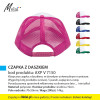 CZAPKA Z DASZKIEM, kod produktu: AXP V 7150. Klasyczna czapka z daszkiem, w dorosłym uniwersalnym rozmiarze. Wygodny krój produktu (unisex), 5 paneli, zapięcie na rzep. Ponadczasowy upominek reklamowy na słoneczne lato ... i nie tylko! Materiał: polyester. Rozmiar produktu: średnica 19cm. Waga 200szt: 14kg. Dostępna w 6 wersjach kolorystycznych: żółta (08), czerwona (05), różowa (21), niebieska (11), czarna (03) i zielona (06). Na produkcie wykonujemy dowolne znakowanie reklamowe (w polu około 70x50mm). Cena orientacyjna bez kosztów nadruku: 10,41zł/szt. netto. Zapraszamy! www.molai.pl #molaireklama