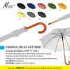 PARASOL REKLAMOWY, kod produktu: AXP V 4201. Parasol automatyczny z długim drewnianym trzonem i rączką. Automatyczny, praktyczny. Ponadczasowy upominek reklamowy. Łatwy w złożeniu i rozłożeniu. Produkt wykonany z polyestru. Upominek unisex, doskonale nadaje się dla kobiet i mężczyzn. Wymiary: średnica 105cm x 90cm. Osiem kolorów poszycia do wyboru: biały (02), czerwony (05), burgund (12), zielony (06), granatowy (04), szary (19), żółty (08) i czarny (03). Na produkcie wykonujemy dowolny nadruk reklamowy w polu około 200x100mm (możliwość nadruku na każdym z brytów parasola lub na wybranych elementach). Cena orientacyjna bez kosztów nadruku: 20,76zł/szt netto. Zapraszamy! www.molai.pl #molaireklama
