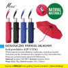 EKOLOGICZNY PARASOL SKŁADANY, kod produktu: AXP V 0762. Wiatroodporny parasol składany z zawieszką, manualny, 8 paneli. Drewniana rączka, metalowa rama, zapięcie na rzep oraz pokrowiec. Klasyczny, ponadczasowy upominek reklamowy. Materiał: pongee 190T RPET. Rozmiar: średnica 95cm. Waga 30szt: 9kg. Dostępny w czterech wersjach kolorystycznych: czerwony (05), niebieski (11), granatowy (04) i czarny (03). Na produkcie wykonujemy dowolne znakowanie reklamowe (w polu około 100x200mm). Cena orientacyjna bez kosztów nadruku: 36,23zł/szt. netto. Zapraszamy! www.molai.pl #molaireklama