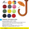 PARASOL AUTOMATYCZNY, kod produktu: AXP V 4232. Tradycyjny parasol reklamowy, automatyczny (tzw. długi), 8 paneli. Klasyczny drewniany trzon, zakończenia i rączka produktu. Praktyczne zapięcie na rzep. Materiał: polyester 190T. Rozmiar: średnica 103cm x 90cm. Waga 36szt: 12kg. Dostępny w wielu wersjach kolorystycznych! Na produkcie wykonujemy dowolne znakowanie reklamowe (w polu około 100x200mm). Cena orientacyjna bez kosztów nadruku: 32,05zł/szt. netto. Zapraszamy! www.molai.pl #molaireklama