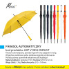 PARASOL AUTOMATYCZNY, kod produktu: AXP V 9852 (DWIGHT). Parasol automatyczny, posiada 8 paneli oraz zapięcie na rzep. Wygodna, piankowa rączka zwiększa wygodę użytkowania. Ponadczasowy upominek reklamowy dla każdego! Materiał główny: poliester 190T. Rozmiar: Ø103 x 82 cm. Waga 36szt: 13kg. Dostępny w 8 wersjach kolorystycznych. Na produkcie wykonujemy dowolne znakowanie reklamowe (w polu około 210 x 150mm). Cena orientacyjna bez kosztów nadruku: 17,23zł/szt. netto. Zapraszamy! www.molai.pl #molaireklama