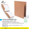 TECZKA KONFERENCYJNA, kod produktu: AXP V 2918. Nowoczesna, ekologiczna teczka konferencyjna. Teczka bez zawartości, do samodzielnego zagospodarowania. NOWOŚĆ 2018. Materiał: karton z recyklingu (400g). Rozmiar: 23,5 x 31cm. Waga 50szt: 4kg. Na produkcie wykonujemy dowolne znakowanie reklamowe (w polu około 100x200mm). Cena orientacyjna bez kosztów nadruku: 5,15zł/szt. netto. Zapraszamy! www.molai.pl #molaireklama